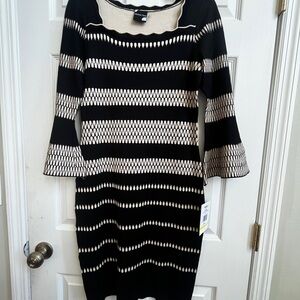 Elegant Black and Cream Women's Dress
